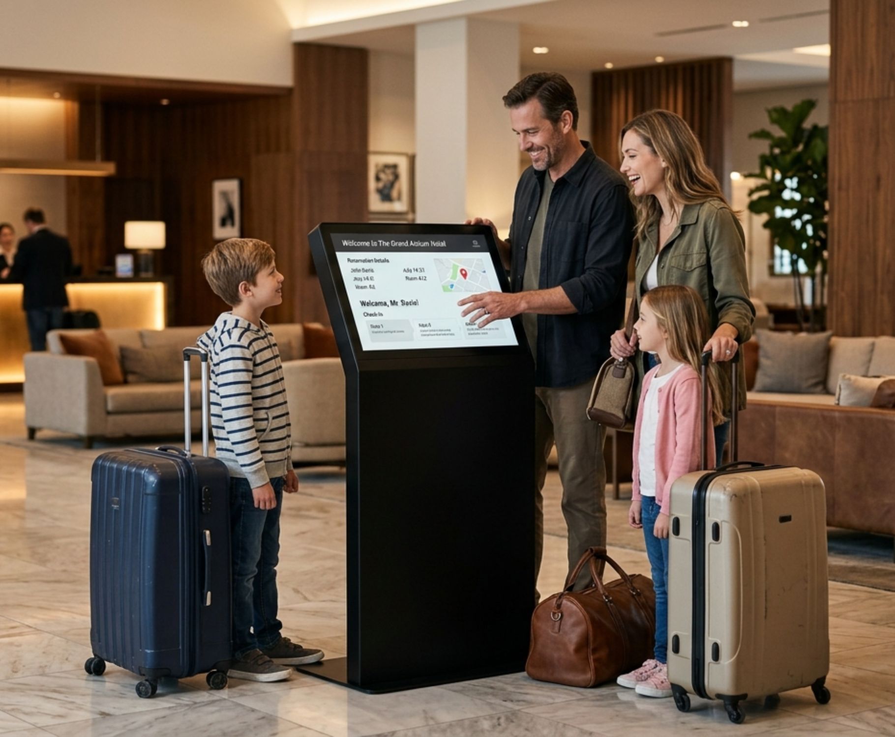 Borne tactile interactive en hôtellerie et restauration