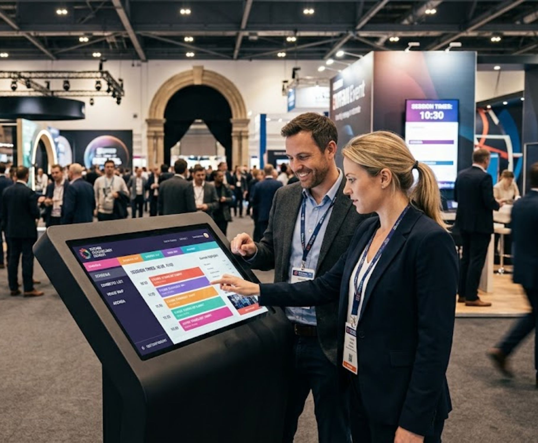 Borne tactile interactive pour l'événementiel et les salons professionnels