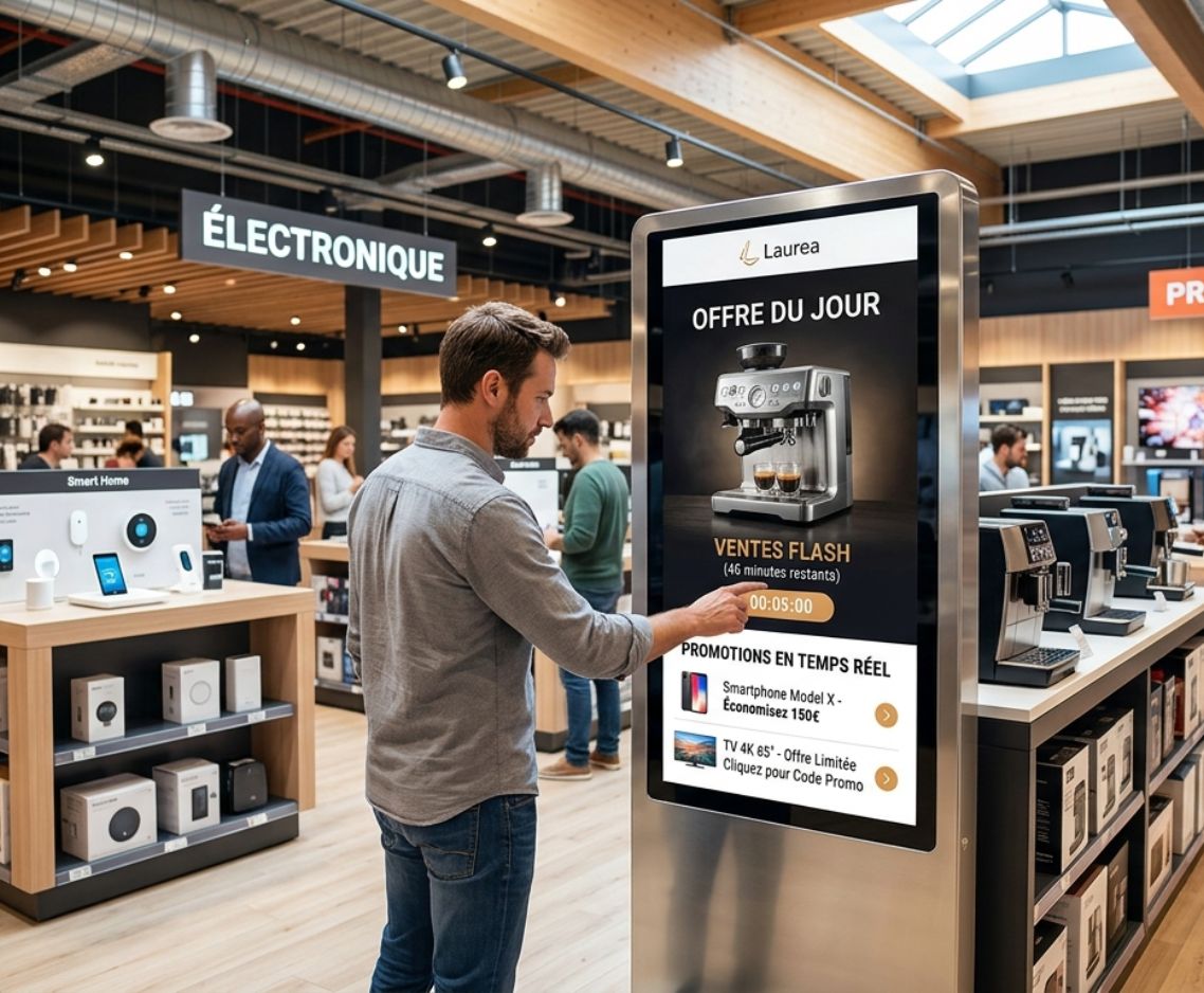 Affichage dynamique en commerce et retail