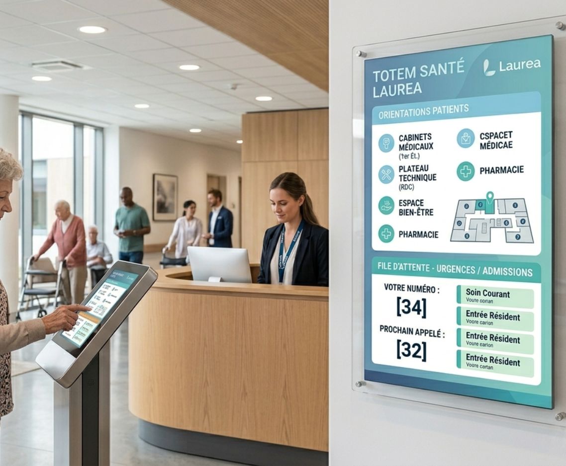 Affichage dynamique en santé et EHPAD
