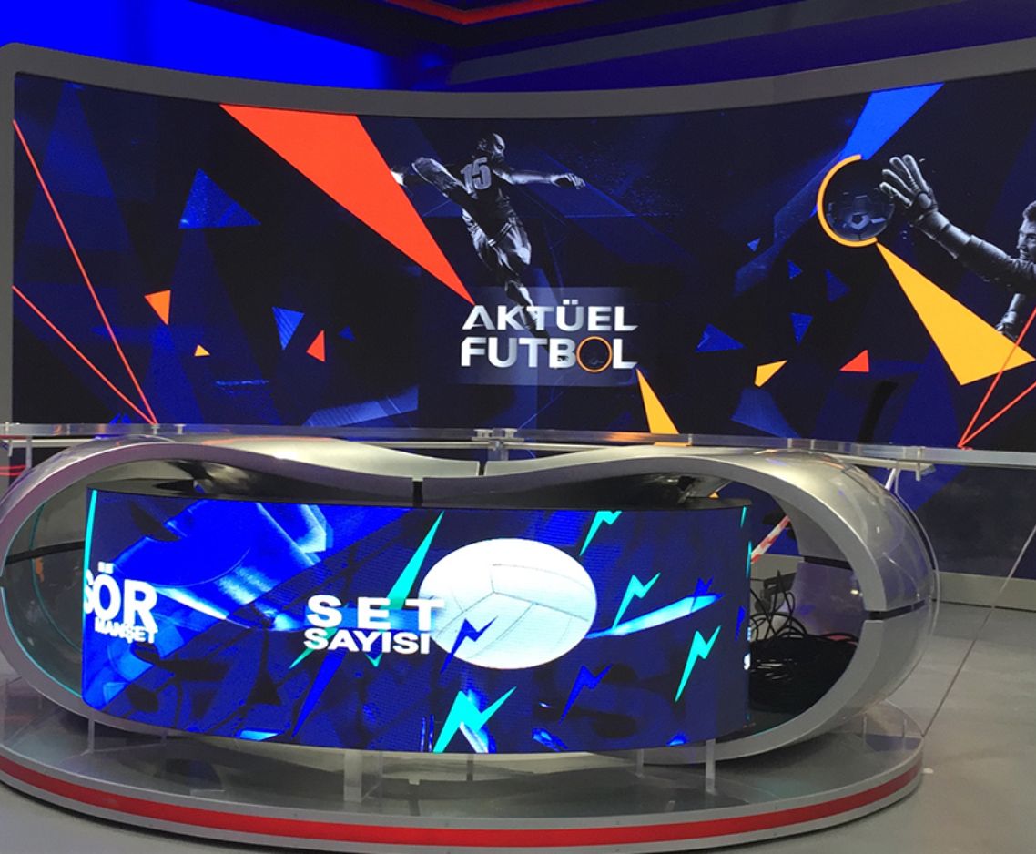 Installation écran LED haute définition Laurea – Studio de télévision sportive TRT Istanbul Turquie