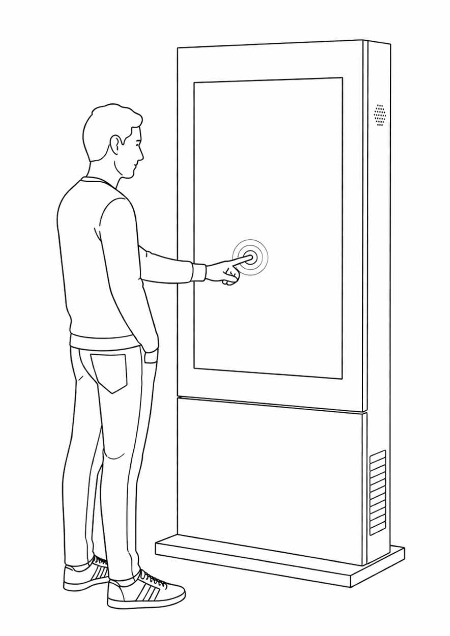 Totem digital tactile interactif Laurea