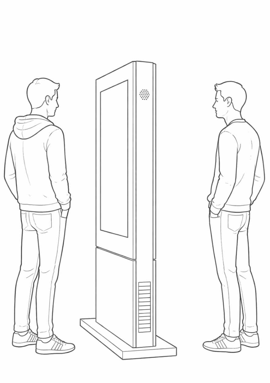 Totem digital double face Laurea