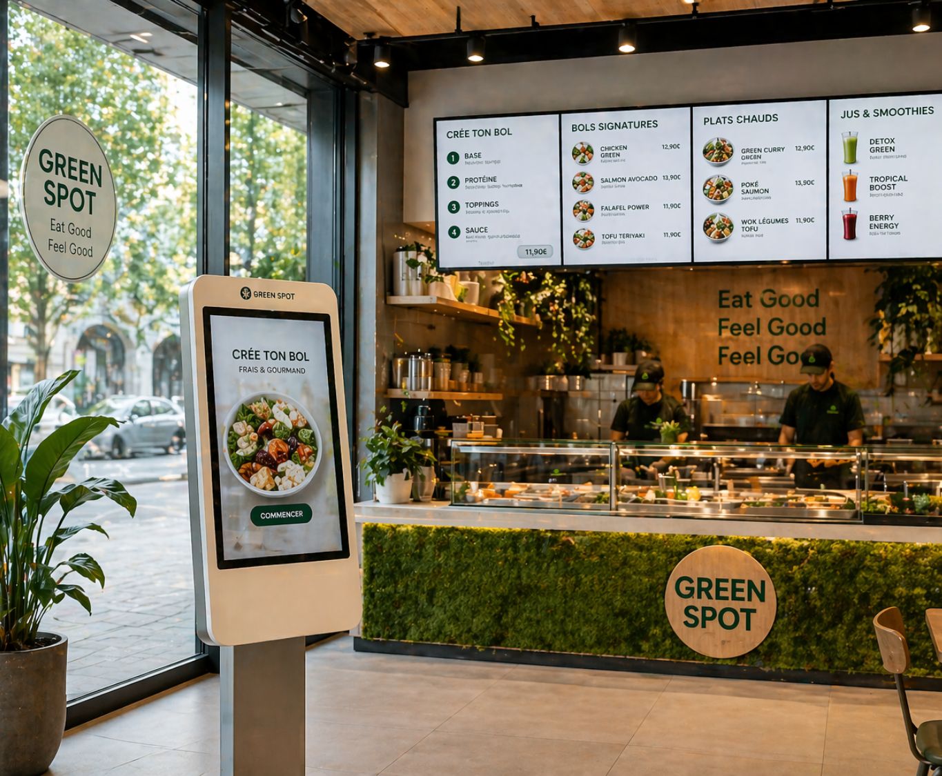 Borne tactile commande restaurant self-service Laurea
