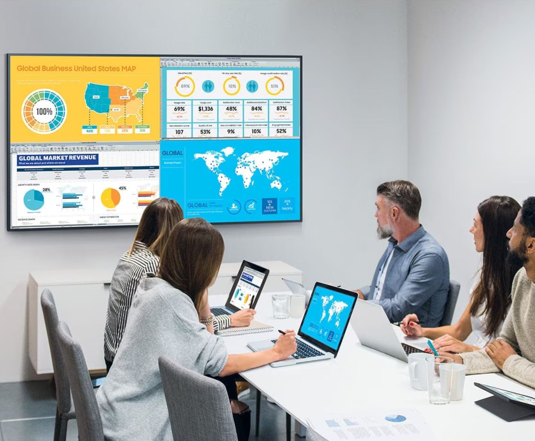 Salle de réunion connectée équipée visioconférence Laurea