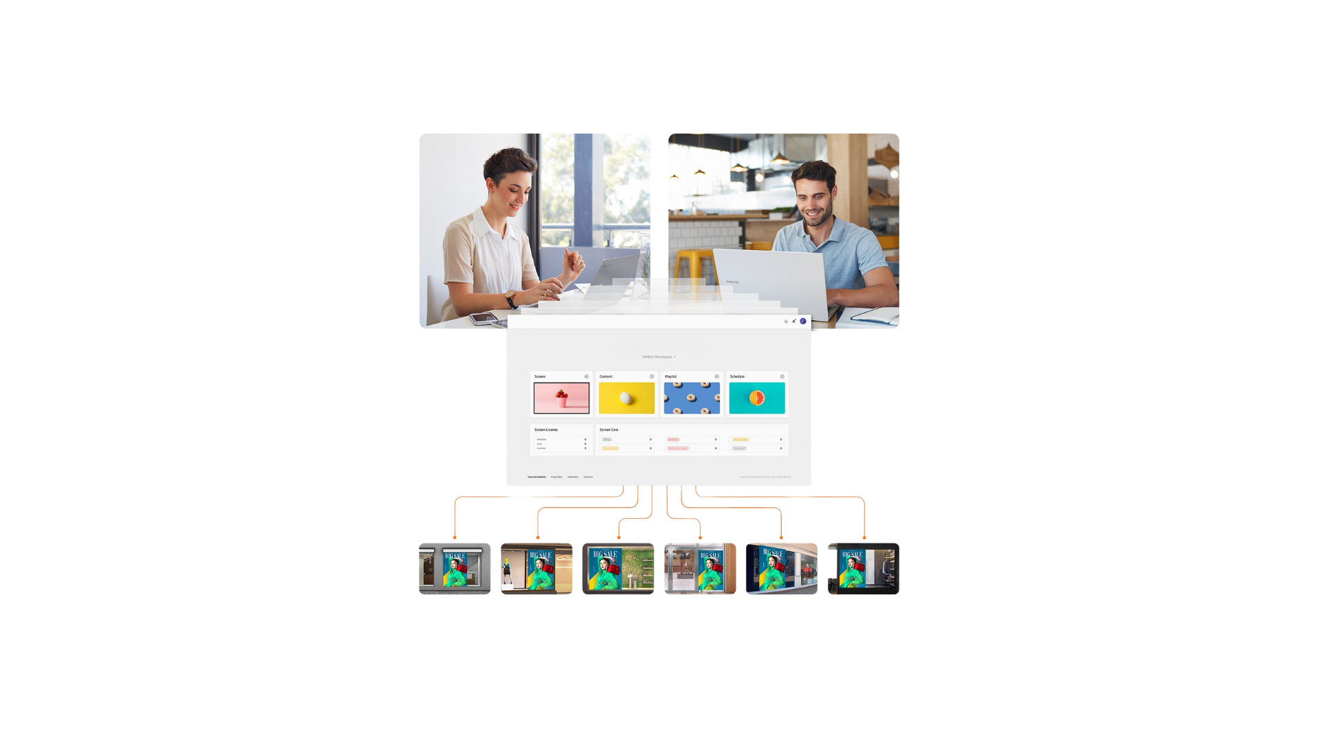 Interface logiciel de gestion de contenu et affichage dynamique Laurea