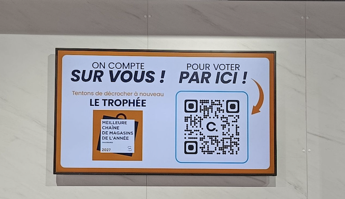 Installation écran caisse Chaussea Boulazac