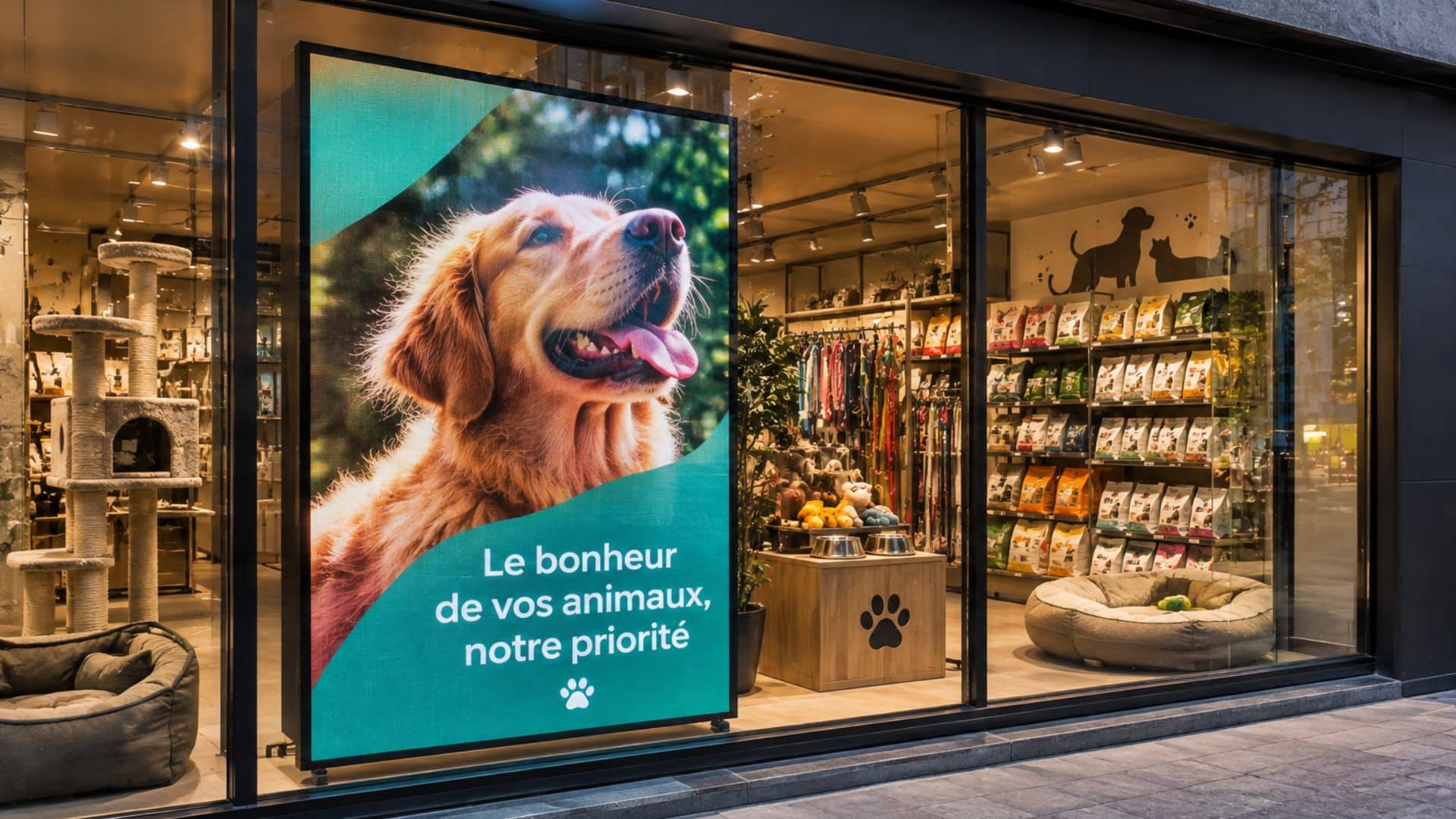 Solution affichage dynamique vitrine retail